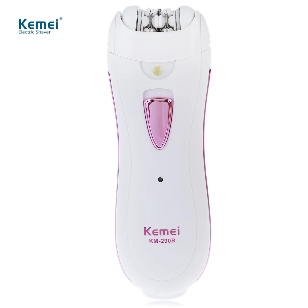 

Kemei Lady Shaver Mini Rechargeable Washable Epilator Electric Hair Remover Travel Essentials KM-290R EU PLUG