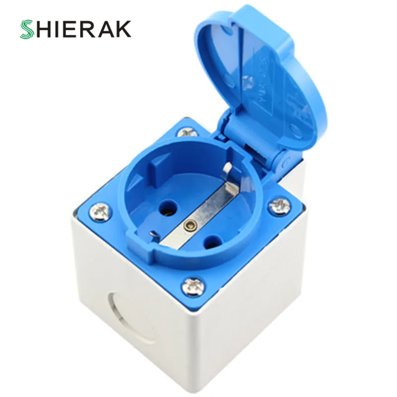 SHIERAK Outdoor IP44 Waterproof Socket EU Standard Electrical Socket With Cover German Plug Socket For Mechanical Equipment
SHIERAK Outdoor IP44 Waterproof Socket EU Standard Electrical Socket With Cover German Plug Socket For Mechanical Equipment