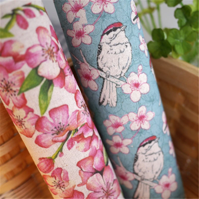 2016 New High quality 2pcs20*30cm Peach blossom and bird Hand Dyed Cotton Linen Fabric Diy Sewing Craft Patchwork Cloth
2016 New High quality 2pcs20*30cm Peach blossom and bird Hand Dyed Cotton Linen Fabric Diy Sewing Craft Patchwork Cloth