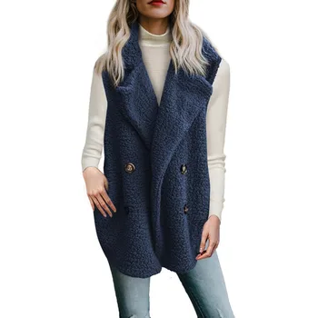 Autumn and Winter New Type Button Large Turn-collar Long Sleeve Sweater Fur vest
Autumn and Winter New Type Button Large Turn-collar Long Sleeve Sweater Fur vest