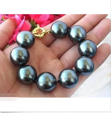 Rare Huge 20mm Black South Sea Shell Pearl Round Beads Bracelets 8" AAA @^Noble style Natural Fine jewe FREE SHIPPING
Rare Huge 20mm Black South Sea Shell Pearl Round Beads Bracelets 8" AAA @^Noble style Natural Fine jewe FREE SHIPPING