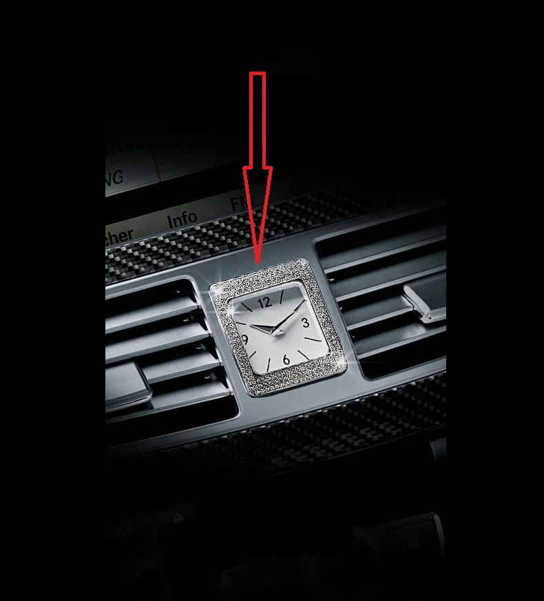 

Car Center Horologe Clock watch Decorate Diamond Sticker Ring Trim For Mercedes Benz E/GLC/CLS/S/2015-2016 C Class Car Styling