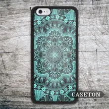 Green Floral Mint Mandala Case For iPhone 7 6 6s Plus 5 5s SE 5c 4 4s and For iPod 5 Ultra Classic Cover Free Shipping
