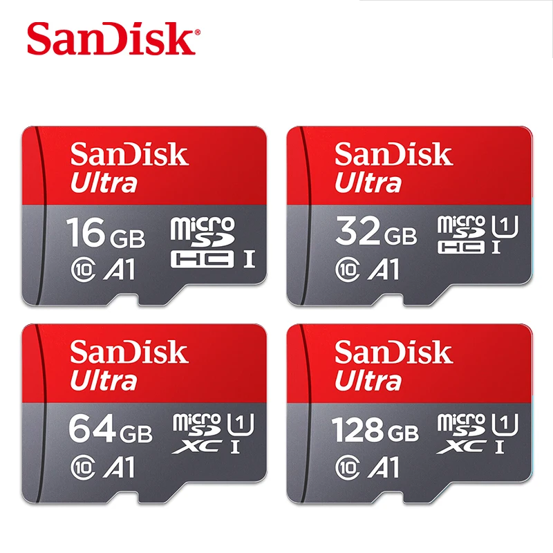 SanDisk Ultra Memory Card 128GB 64GB 32GB 16GB Micro sd Card MicroSDHC A1 SD/TF Card UHS-I Class 10 Flash Card Free Shipping
SanDisk Ultra Memory Card 128GB 64GB 32GB 16GB Micro sd Card MicroSDHC A1 SD/TF Card UHS-I Class 10 Flash Card Free Shipping