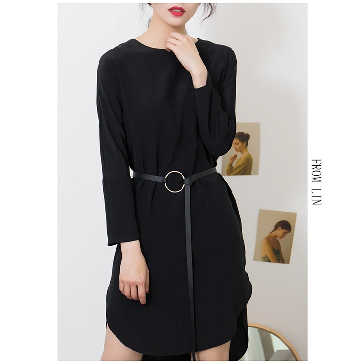 Pure Silk Women Summer Natural Silk Black Yellow Dresses Long Sleeve Casual Elegant O neck Real Silk Holiday Dress
Pure Silk Women Summer Natural Silk Black Yellow Dresses Long Sleeve Casual Elegant O neck Real Silk Holiday Dress