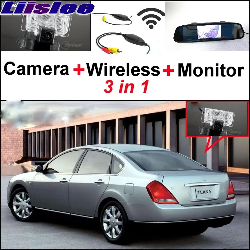 Liislee 3 in1 Special Rear View Camera + Wireless Receiver + Mirror Monitor Parking System For Nissan TEANA Cefiro 2003~2008
Liislee 3 in1 Special Rear View Camera + Wireless Receiver + Mirror Monitor Parking System For Nissan TEANA Cefiro 2003~2008