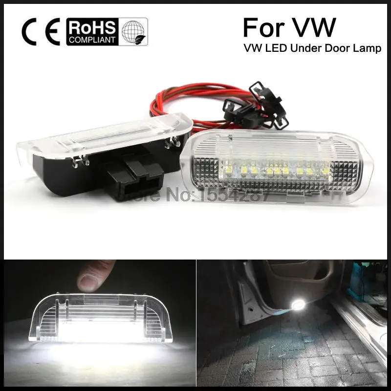 White Error Free 18-LED Side Door Lights fit For VW Golf GTi EOS Jetta Passat Sharan SKODA | Автомобили и мотоциклы