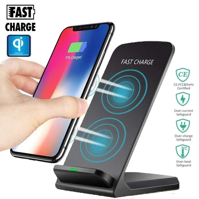 QI Wireless Charger Fast Wireless Mobile Phone Charger for IPhone Samsung Phone Charging Stand Dock Station cargador inalambrico
QI Wireless Charger Fast Wireless Mobile Phone Charger for IPhone Samsung Phone Charging Stand Dock Station cargador inalambrico