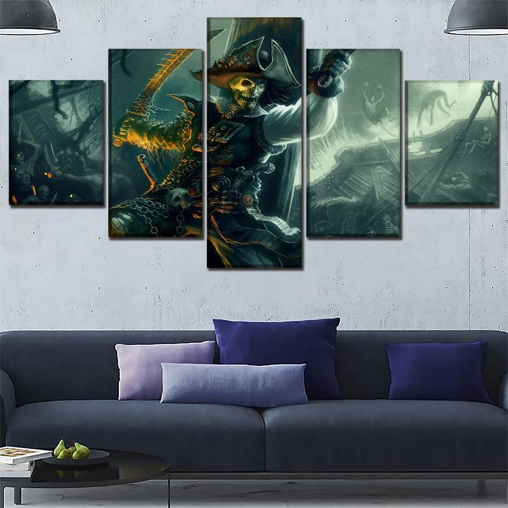 Wall Art Home Decorative 5 Panel Pirates Of The Caribbean Game Zombie People Picture One Set Framework Or Unframed Movie Poster
Wall Art Home Decorative 5 Panel Pirates Of The Caribbean Game Zombie People Picture One Set Framework Or Unframed Movie Poster