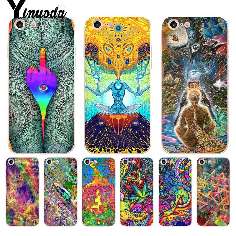 Yinuoda для iphone 7 6 X Чехол красочная психоделическая футболка художественный