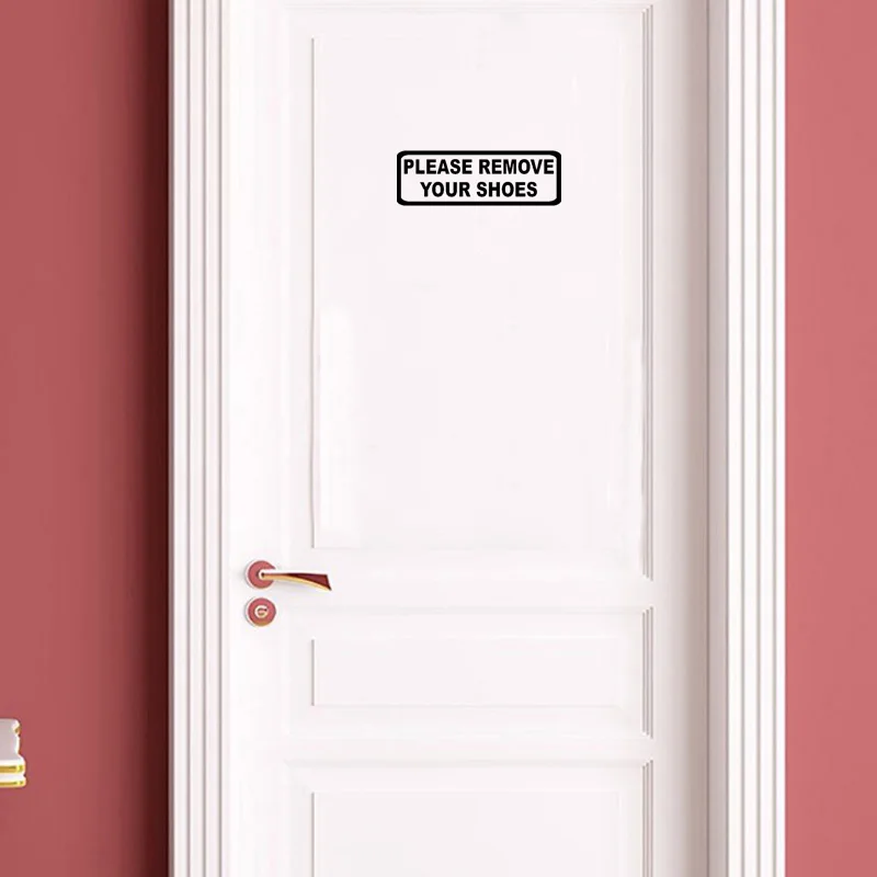 YOJA 19.5*6.4CM Fun PLEASE REMOVE YOUR SHOES Door Decoration Decal Black Sticker Graphical A40199
YOJA 19.5*6.4CM Fun PLEASE REMOVE YOUR SHOES Door Decoration Decal Black Sticker Graphical A40199
