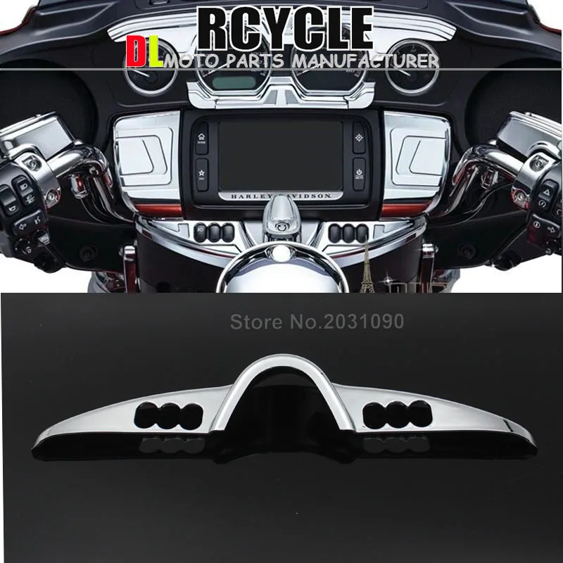 1pcs ABS Plastic Chrome Black Batwing Switch Dash Panel Accent For Harley Touring Electra Glides Street Glide FLHT FLHX 2014-17
1pcs ABS Plastic Chrome Black Batwing Switch Dash Panel Accent For Harley Touring Electra Glides Street Glide FLHT FLHX 2014-17