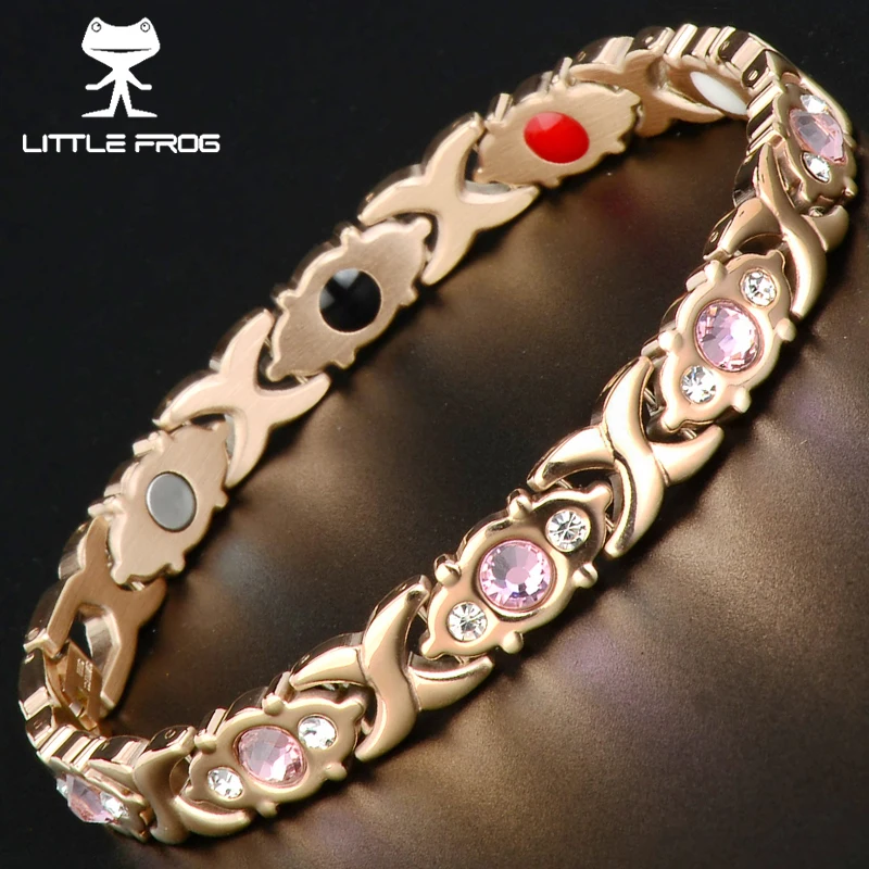 LITTLE FROG Crystal Gem Woman Magnetic Bracelet Health Energy Gold Fashion Jewelry Lady Stainless Steel Bracelets Bangles
LITTLE FROG Crystal Gem Woman Magnetic Bracelet Health Energy Gold Fashion Jewelry Lady Stainless Steel Bracelets Bangles