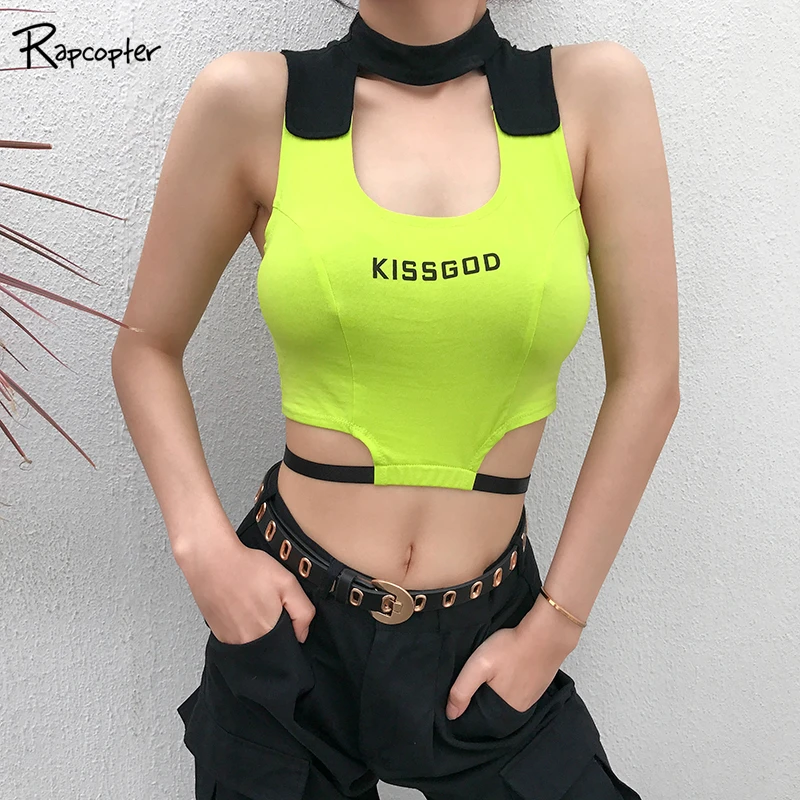 Rapcopter Cut Out Patchwork Hollow Out Casual Summer Top Streetwear Fitness Workout Womens Tank Tops Cotton Printed CropTop 2019
Rapcopter Cut Out Patchwork Hollow Out Casual Summer Top Streetwear Fitness Workout Womens Tank Tops Cotton Printed CropTop 2019