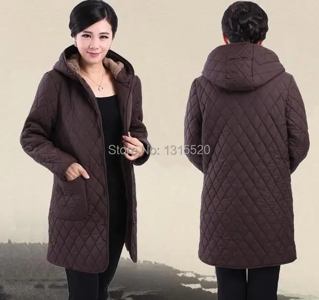 Thick jacket winter coat long middle-aged women's hooded cotton outwear added fat 6XL elderly mom padded velvet coats
Thick jacket winter coat long middle-aged women's hooded cotton outwear added fat 6XL elderly mom padded velvet coats