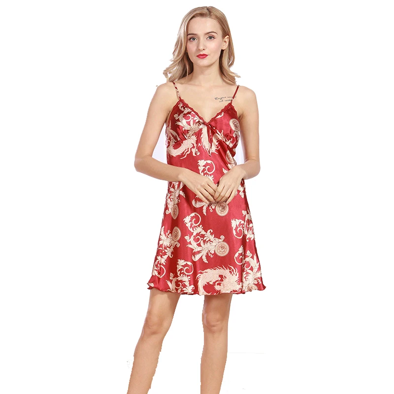 Sexy Women's Faux Silk Spaghetti StrapSleepshirt Nightdress Summer Bath Gown Sleepwear Bathgown Mujer Pijama Size M L XL
Sexy Women's Faux Silk Spaghetti StrapSleepshirt Nightdress Summer Bath Gown Sleepwear Bathgown Mujer Pijama Size M L XL
