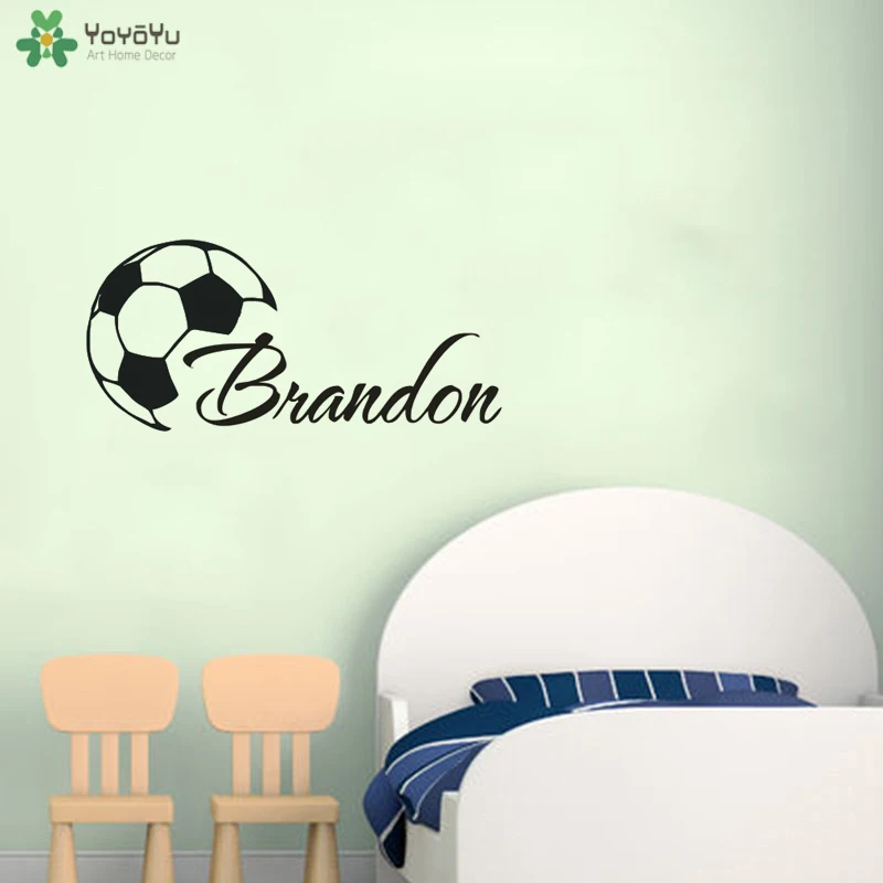 Custom Made Cool Football Boys Name Wall Stickers Vinyl Mural For Boys Room Personality Football Poster Home Decoration QQ140
Custom Made Cool Football Boys Name Wall Stickers Vinyl Mural For Boys Room Personality Football Poster Home Decoration QQ140