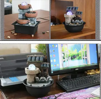 Creative Indoor Water Fountains Feng Shui Resin Crafts Gifts Indoor Fountain fontaine interieur Desktop Home Decor Accessories
Creative Indoor Water Fountains Feng Shui Resin Crafts Gifts Indoor Fountain fontaine interieur Desktop Home Decor Accessories