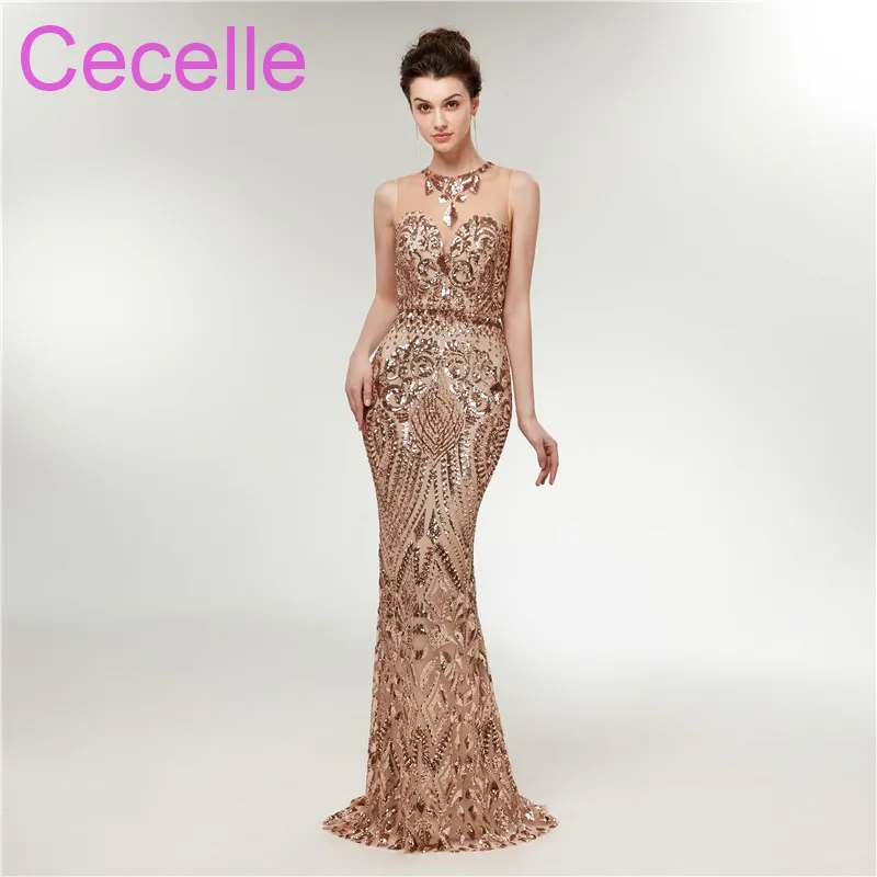 2019 Rose Gold Sequins Mermaid Long Evening Dresses Sleeveless Fitted Formal Evening Wear Party Gowns Designers High Quality
2019 Rose Gold Sequins Mermaid Long Evening Dresses Sleeveless Fitted Formal Evening Wear Party Gowns Designers High Quality