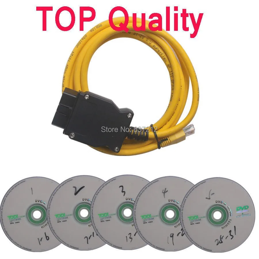 Enet Coding F-series Data Cable for BMW E-SYS ICOM ETHERNET OBD Interface Cable Orange+ CD Software Free Shipping
Enet Coding F-series Data Cable for BMW E-SYS ICOM ETHERNET OBD Interface Cable Orange+ CD Software Free Shipping