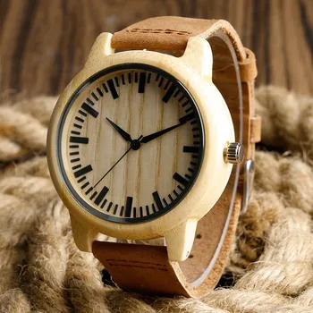 Fashion Wooden Watch Ultra Light Beige Bamboo Case Genuine Leather Strap Minimalist Men Women Wood Wristwatch Hot Couples Clocks
Fashion Wooden Watch Ultra Light Beige Bamboo Case Genuine Leather Strap Minimalist Men Women Wood Wristwatch Hot Couples Clocks