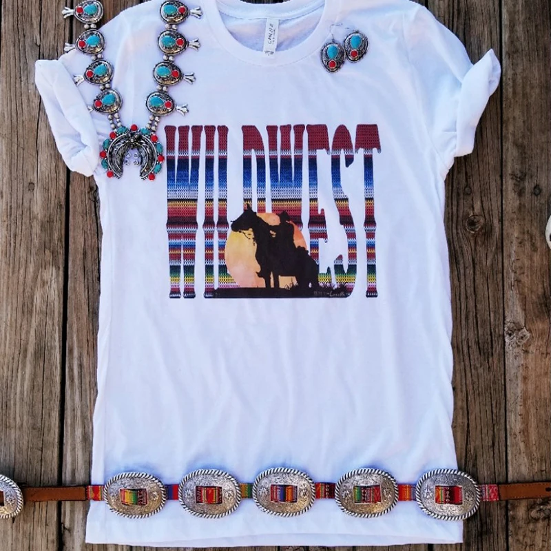 New Wild West Western Tee Plus Size Tops Print Shirts Women Fashion Tee Summer Vintage Women Clothing Streetwear T-shirts
New Wild West Western Tee Plus Size Tops Print Shirts Women Fashion Tee Summer Vintage Women Clothing Streetwear T-shirts