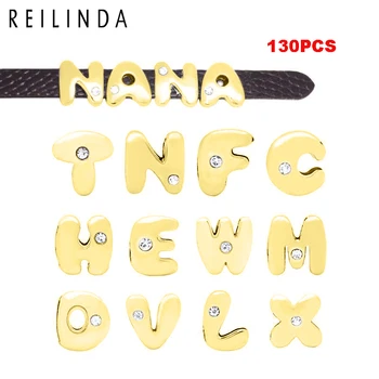 Wholesale 130pcs Glod One Rhinestone 8mm Slide Charms Letters For Jewelry Making Fit 8mm Leather Bracelet & Necklace
Wholesale 130pcs Glod One Rhinestone 8mm Slide Charms Letters For Jewelry Making Fit 8mm Leather Bracelet & Necklace
