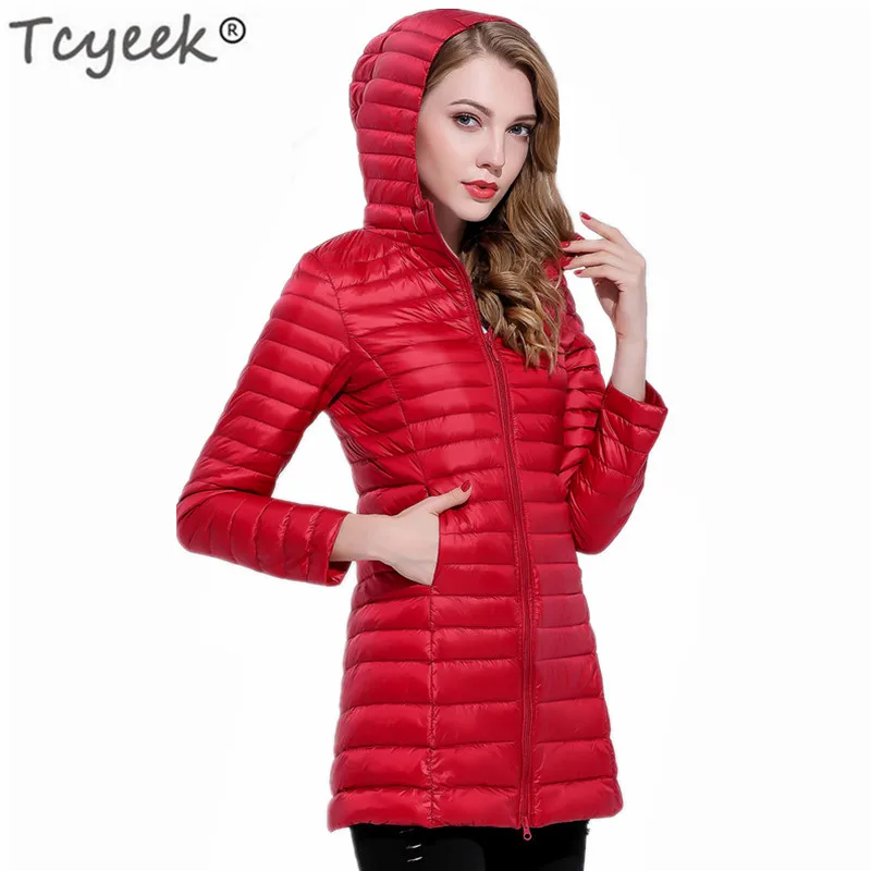 Tcyeek Winter Women Ultra Light Down Jacket 95% Duck Down Hooded Jackets Long Plus Size Warm Slim Coat Female Clothes LWL747
Tcyeek Winter Women Ultra Light Down Jacket 95% Duck Down Hooded Jackets Long Plus Size Warm Slim Coat Female Clothes LWL747
