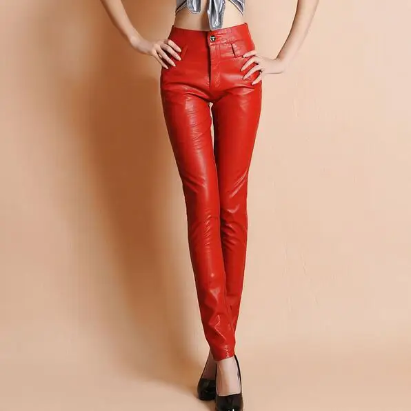 2018 Autumn Winter Women Pu Leather pants high waist Solid formal Long Leather Trousers red/black Plus Size Slim AH494
2018 Autumn Winter Women Pu Leather pants high waist Solid formal Long Leather Trousers red/black Plus Size Slim AH494