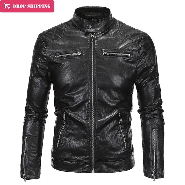 Slim Leather Jacket Men Stand Collar Jacket PUNK Design England Style Male Leather Jacket Plus Size 5XL
Slim Leather Jacket Men Stand Collar Jacket PUNK Design England Style Male Leather Jacket Plus Size 5XL