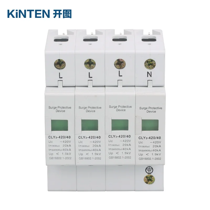 4PCLY2-420/40 SPD 4P 25KA ~275VAC House Surge Protector Protective Low-voltage Arrester Device 4PCLY2-420/40 SPD 4P 25KA ~275VAC House Surge Protector Protective Low-voltage Arrester Device<br><br>Aliexpress