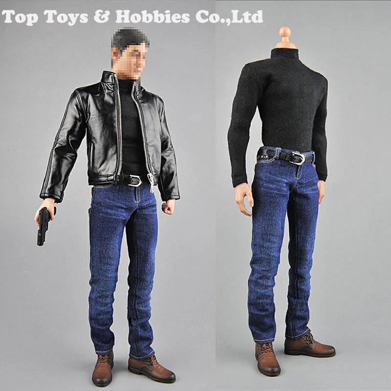 1/6 man agent model accessories black Leather Jacket & blue Jeans+Pistol Clothes Set for 12"male action figure body
1/6 man agent model accessories black Leather Jacket & blue Jeans+Pistol Clothes Set for 12"male action figure body
