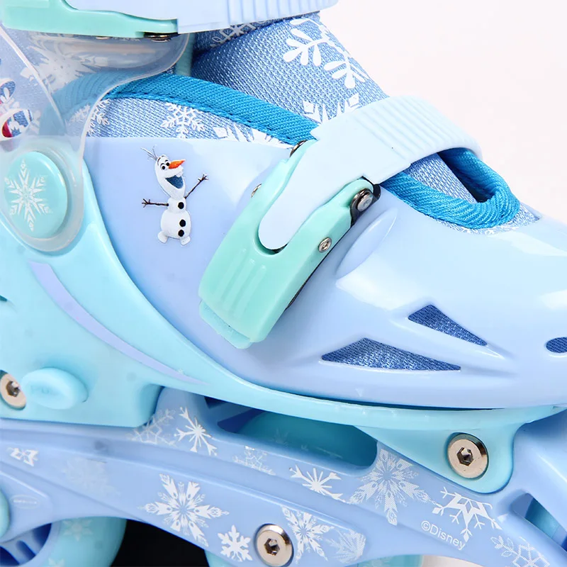 Inline Kid's Roller Skates Size Adjustable Inline Skates Shoe For Children Patines Fashion Frozen Girls Skating Best toy gift (6)