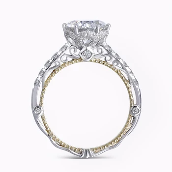 14K White and Yellow Gold Center F Color Moissanite Diamond Vintage Engagement Ring for Women Bridal Wedding 1CT
14K White and Yellow Gold Center F Color Moissanite Diamond Vintage Engagement Ring for Women Bridal Wedding 1CT