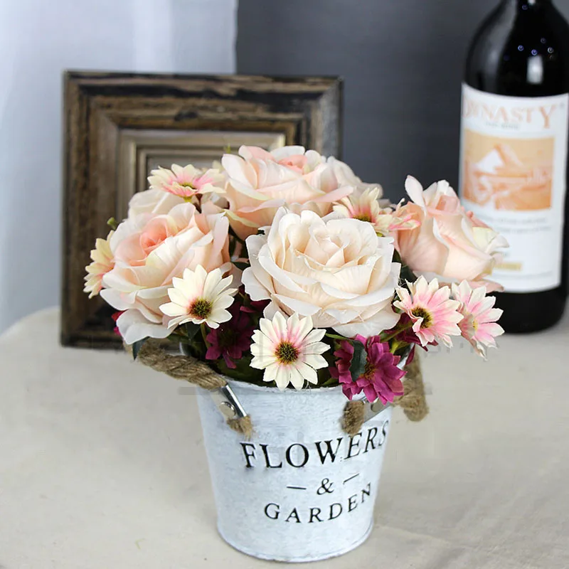 roses artificial flower bouquet wedding home decor (22)