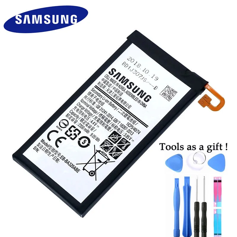 SAMSUNG EB-BA320ABE Original Replacement Phone Battery For Samsung Galaxy A3 2017 A320 A320F 2350mAh Genuine Phone Battery+Tools
SAMSUNG EB-BA320ABE Original Replacement Phone Battery For Samsung Galaxy A3 2017 A320 A320F 2350mAh Genuine Phone Battery+Tools