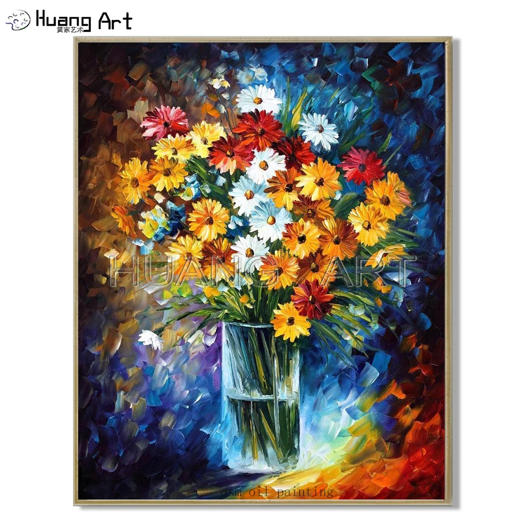 Colorful Canvas Painting Artist Hand-painted Vivid Colors Plants Oil Painting Knife Flower Oil Painting for Living Room Decor
Colorful Canvas Painting Artist Hand-painted Vivid Colors Plants Oil Painting Knife Flower Oil Painting for Living Room Decor