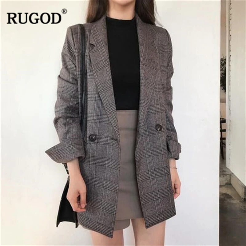 RUGOD Newest Plaid Leisure suit Women Long Sleeve Notched Blazers Women Fashion Casual Suit For Female women suits office sets
RUGOD Newest Plaid Leisure suit Women Long Sleeve Notched Blazers Women Fashion Casual Suit For Female women suits office sets
