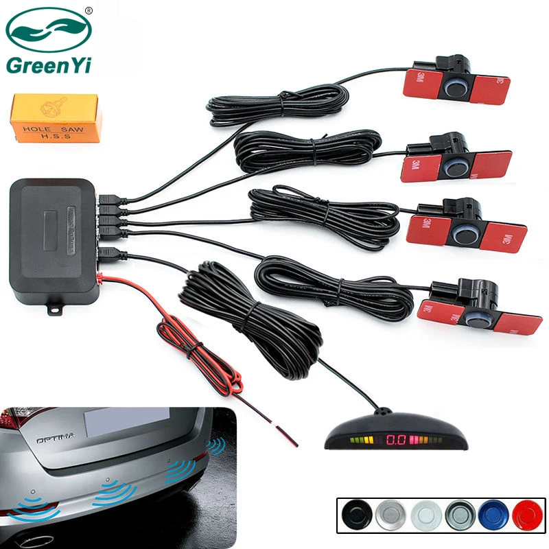 GreenYi LED Display Car Vehicle Reverse Backup Radar System with 4PCS 16MM Flat Parking Sensors 12V for All Cars
GreenYi LED Display Car Vehicle Reverse Backup Radar System with 4PCS 16MM Flat Parking Sensors 12V for All Cars