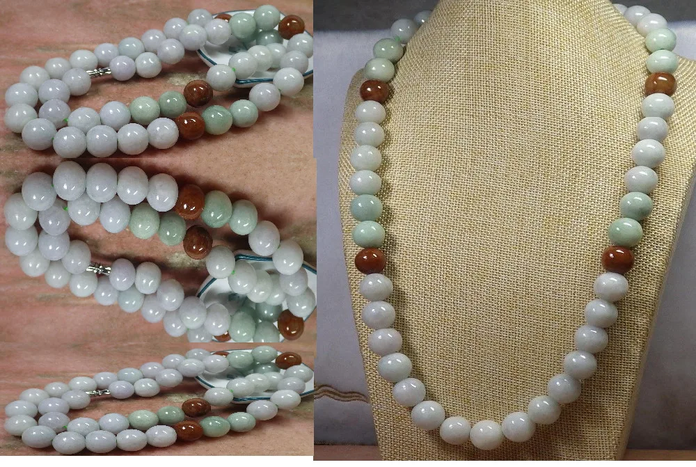 Certified Fine Jewelry Necklaces 3 Color 100% Natural A JADE Jadeite beads Necklace Necklace 23 inches
Certified Fine Jewelry Necklaces 3 Color 100% Natural A JADE Jadeite beads Necklace Necklace 23 inches