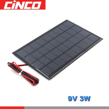Poly Panel Solar monocrystalline Silicon 9V 3W with 100cm extend cable DIY Battery Charger Module Mini Solar Cell wire toy
Poly Panel Solar monocrystalline Silicon 9V 3W with 100cm extend cable DIY Battery Charger Module Mini Solar Cell wire toy