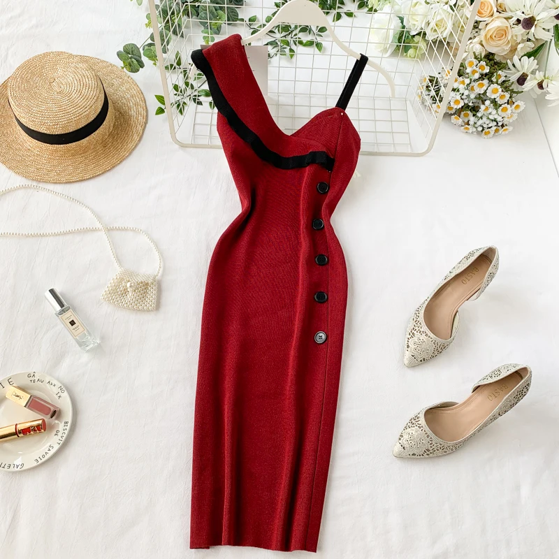 Heart Machine Single Shoulder Suspender High-cold Royal Sister Wind Summer Light and Mature Button-wrapped
Heart Machine Single Shoulder Suspender High-cold Royal Sister Wind Summer Light and Mature Button-wrapped