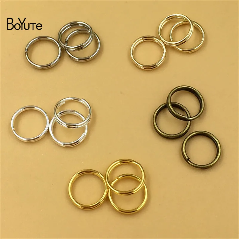 BoYuTe (100 Gbag) Metal Bronze Silver Gold White K Double Loop Jump Rings Connector Diy Jewelry Findings Components (2)