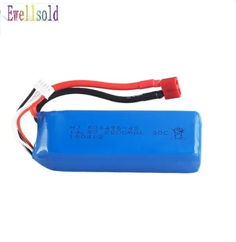 Ewellsold 14.8v 2800mAh Li-polymer battery 30C for FT010 FT011 2.4G RC speed racing boat
Ewellsold 14.8v 2800mAh Li-polymer battery 30C for FT010 FT011 2.4G RC speed racing boat