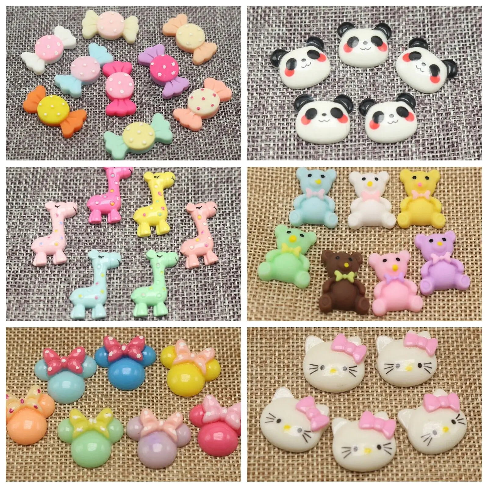 25 Flatback Resin Cute Animal Candy Cabochons Scrapbooking Craft Various Shape
25 Flatback Resin Cute Animal Candy Cabochons Scrapbooking Craft Various Shape