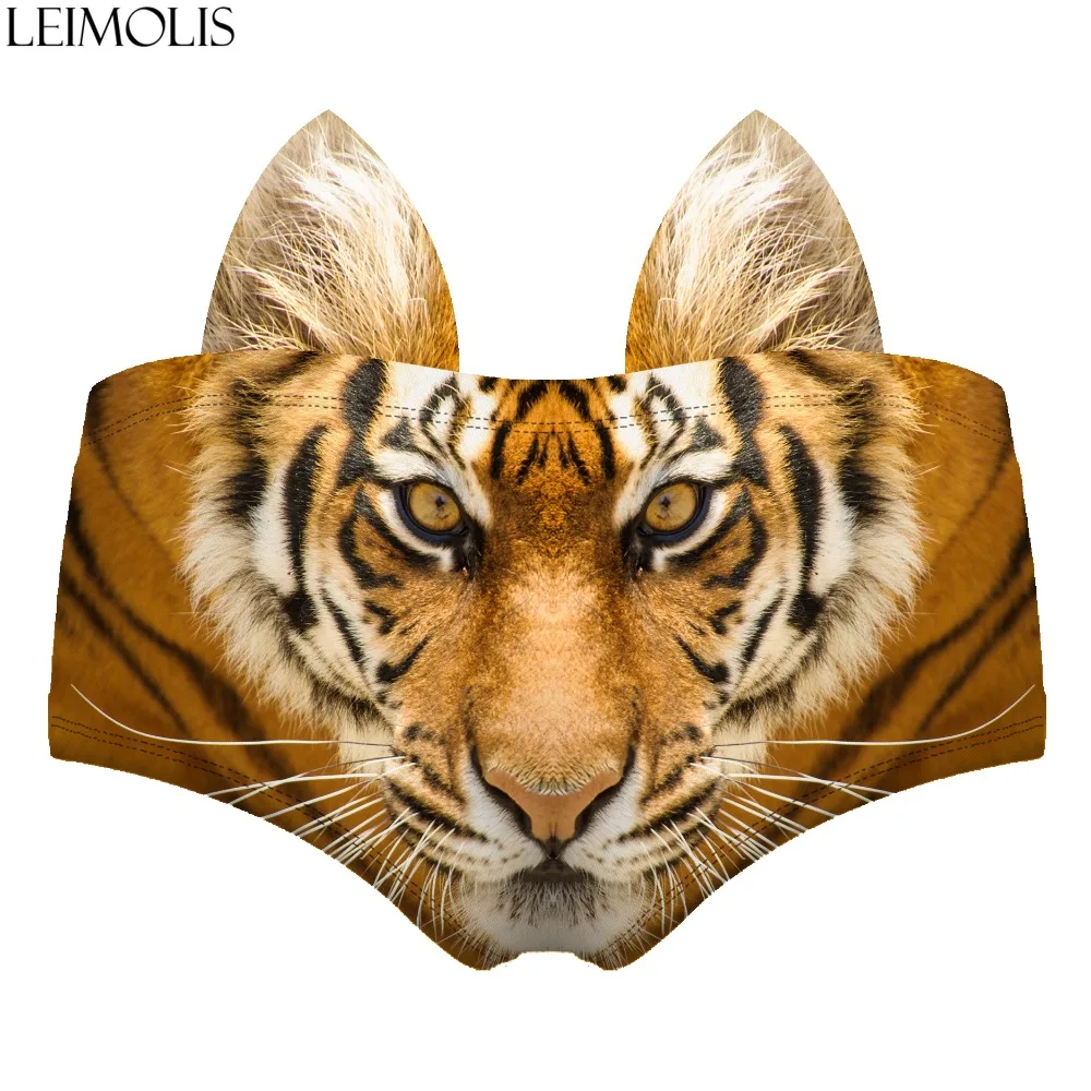 LEIMOLIS wild tiger funny print sexy hot ear panties female kawaii Lovely underwear push up briefs women lingerie thongs
LEIMOLIS wild tiger funny print sexy hot ear panties female kawaii Lovely underwear push up briefs women lingerie thongs