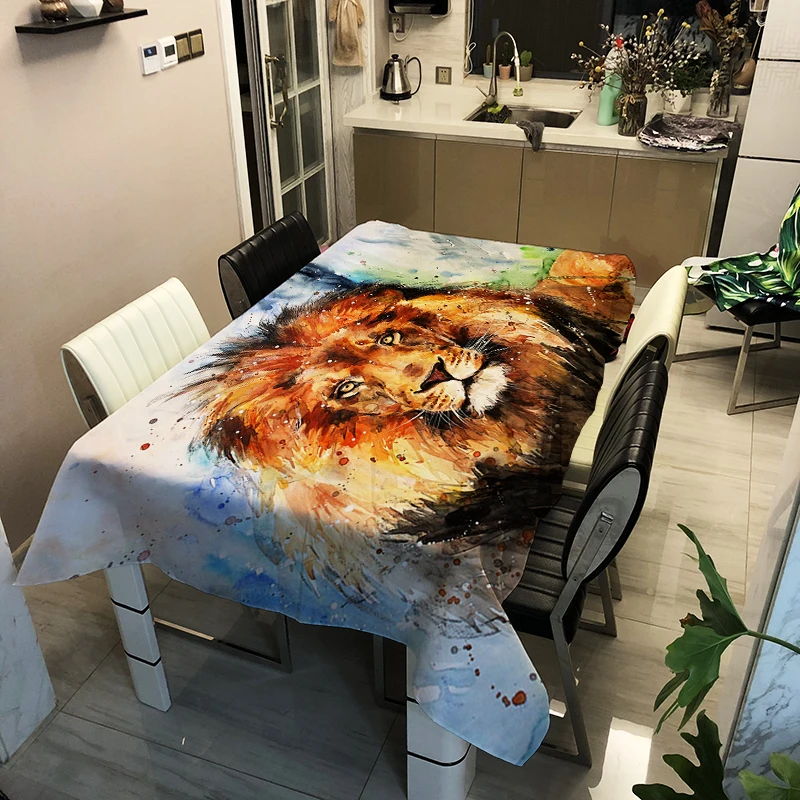 3d Lion tiger Tablecloth Creative Green Plant Flamingo Pattern Polyester Comfortable Waterproof Table Cloth Cover for Children
3d Lion tiger Tablecloth Creative Green Plant Flamingo Pattern Polyester Comfortable Waterproof Table Cloth Cover for Children