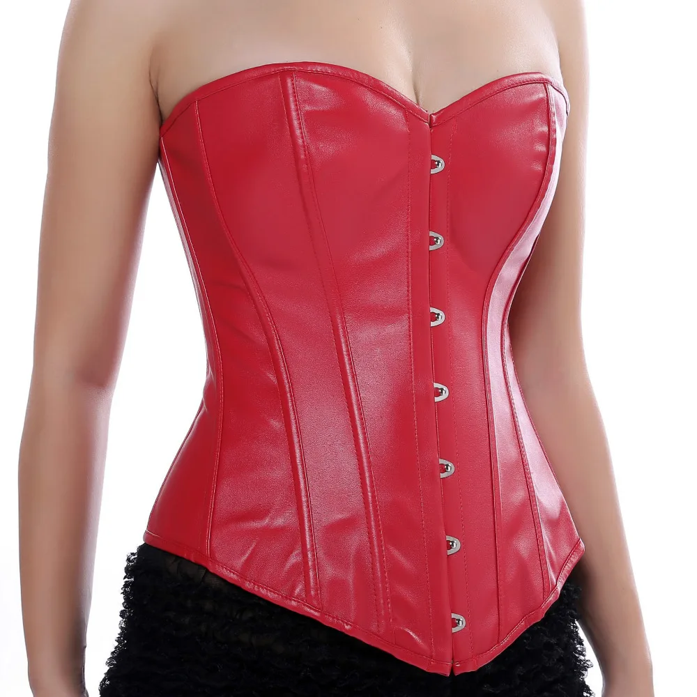 Hot Women Sexy Corset Faux Leather Corset Overbust Lace up Steampunk Clothing Top Shaper Corselet Waist Trainer
Hot Women Sexy Corset Faux Leather Corset Overbust Lace up Steampunk Clothing Top Shaper Corselet Waist Trainer