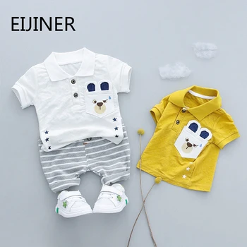Cartoon Baby Boy Clothing Set Summer 2019 New Baby Boy Clothes Short Sleeve T Shirt + Striped Pant Toddler Kids Clothing Set
Cartoon Baby Boy Clothing Set Summer 2019 New Baby Boy Clothes Short Sleeve T Shirt + Striped Pant Toddler Kids Clothing Set