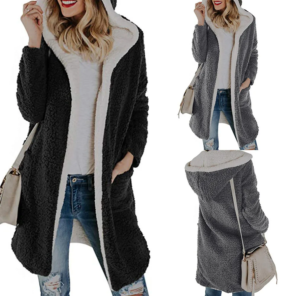 Womens Winter Outwear Warm Fleece Hooded with Pockets Open Front Cardigan Casual Coat and Jacket 40H
Womens Winter Outwear Warm Fleece Hooded with Pockets Open Front Cardigan Casual Coat and Jacket 40H